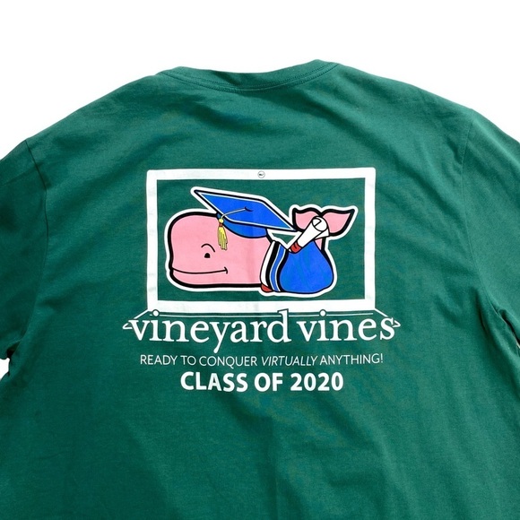 VINEYARD Vines Large Logo T-Shirt in Forest Green - Picture 5 of 6